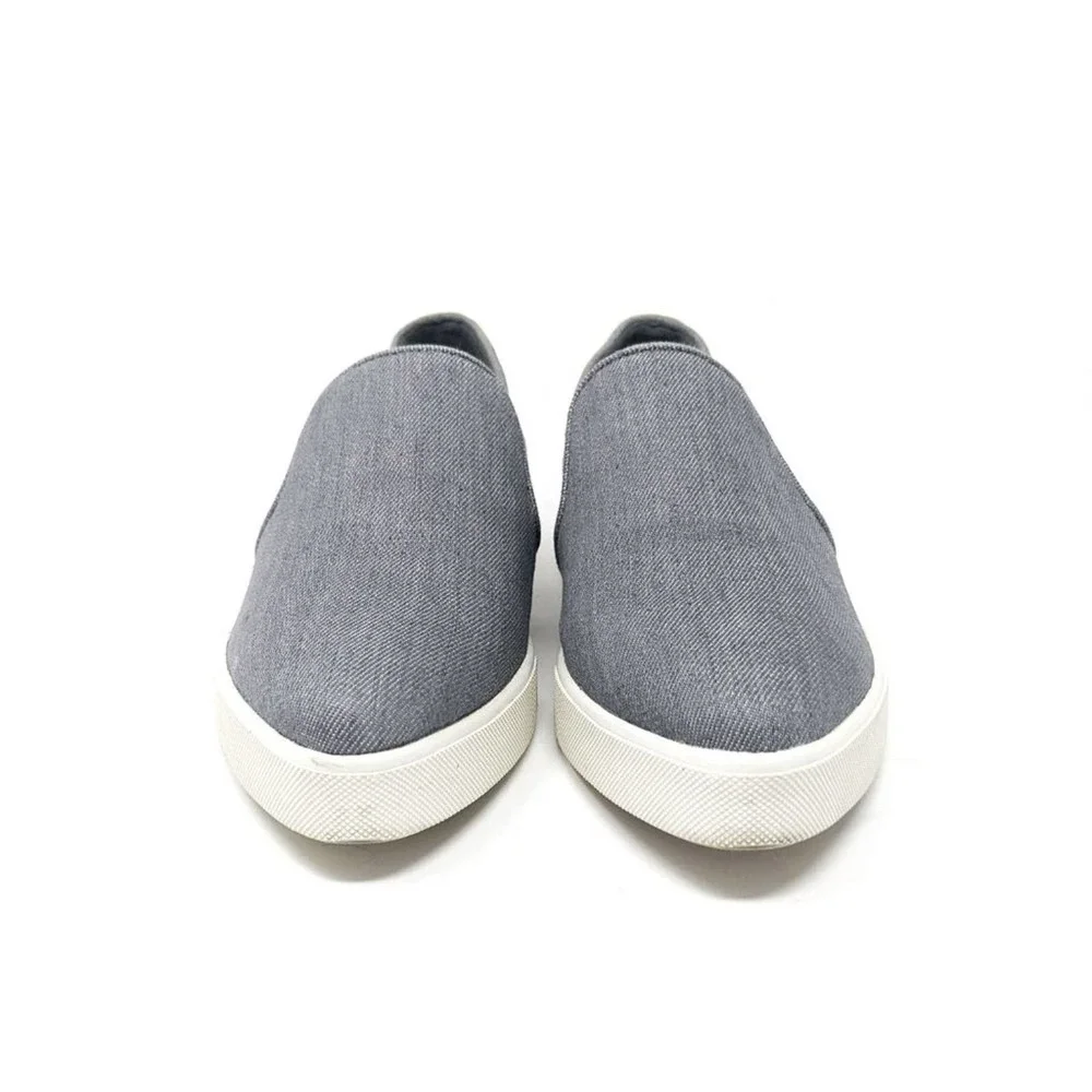 Vince Womens 6 Pierce Pointed Toe Denim Slip On Gray Casual Sneakers Shoes 36 - Picture 6 of 9